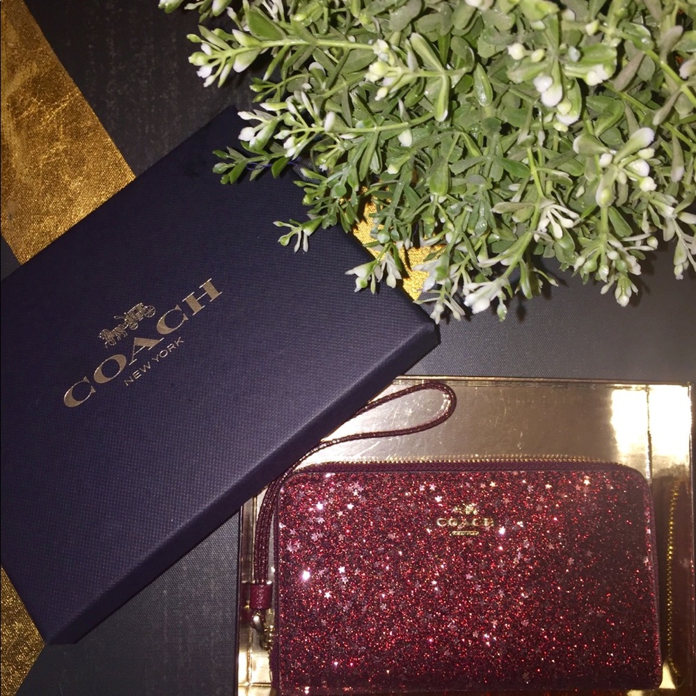 Red Coach wristlet Wallet